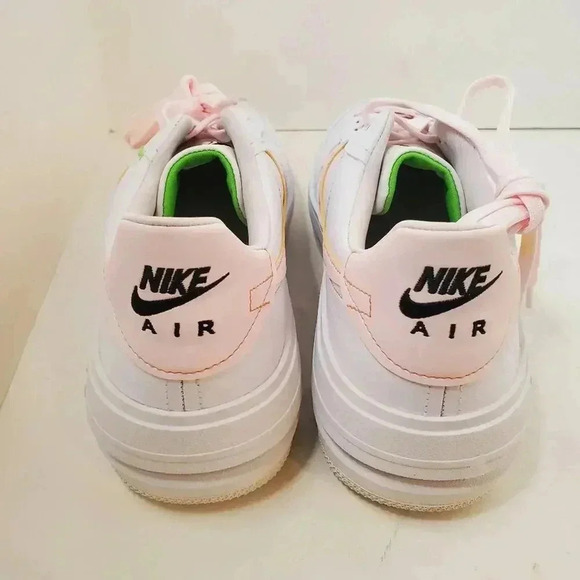 Nike Air Force 1 Platform White/Pearl Pink-Opti Yellow Womens 11.5 - Picture 5 of 13